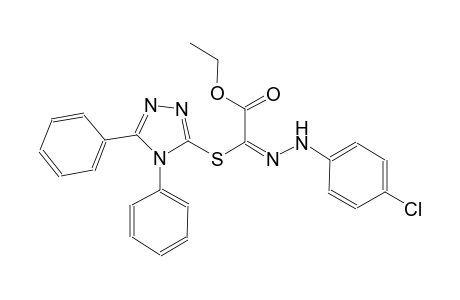 ethyl (2E)-[(4-chlorophenyl)hydrazono][(4,5-diphenyl-4H-1,2,4-triazol-3-yl)sulfanyl]ethanoate