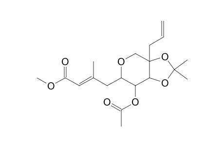 1,3-Dioxolo[4,5-c]pyran, tetrahydro-, 7-acetoxy-3-allyl-2,2-dimethyl-6-(3-methoxycarbonyl-2-methylallyl)-