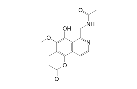 1-Acetylaminomethyl-5-acetyloxy-8-hydroxy-7-methoxy-6-methylisoquinoline