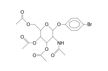 P-Bromo-phenyl 3,4,6-tri-O-acetyl-2-acetamido-2-deoxy-B-D-glucopyranoside