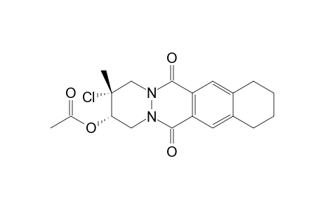 Benzo[g]pyridazino[1,2-b]phthalazine-6,13-dione, 3-(acetyloxy)-2-chloro-1,2,3,4,8,9,10,11-octahydro-2-methyl-, trans-