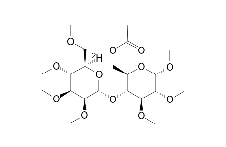 METHYL-2,3,4,6-TETRA-O-METHYL-ALPHA-D-[5'-(2)H]-MANNOPYRANOSYL-(1->4)-6-O-ACETYL-2,3-DI-O-METHYL-ALPHA-D-GLUCOPYRANOSIDE;MAJOR-ISOMER