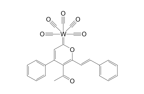 Pentacarbonyl[5-acetyl-4-phenyl-6-(2-phenylethenyl)-2H-pyran-2-ylidene]tungsten