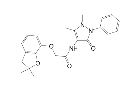 Acetamide, 2-[(2,3-dihydro-2,2-dimethyl-7-benzofuranyl)oxy]-N-(2,3-dihydro-1,5-dimethyl-3-oxo-2-phenyl-1H-pyrazol-4-yl)-