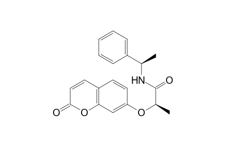 (2R)-2-[(2-oxo-2H-chromen-7-yl)oxy]-N-[(1R)-1-phenylethyl]-propanamide