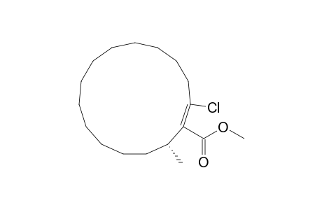 Methyl (E / Z)-2-chloro-(15R)-methylcyclopentadec-1-ene-1-carboxylate