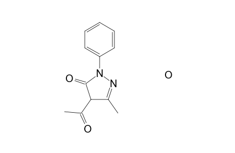4-Acetyl-2,4-dihydro-5-methyl-2-phenyl-3H-pyrazol-3-one monohydrate