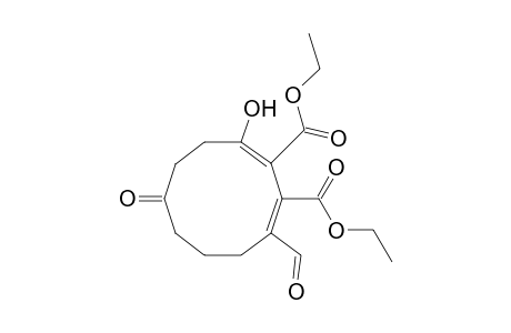 diethyl 4-formyl-1-hydroxy-8-oxo-1,3-cyclodecadiene-2,3-dicarboxylate