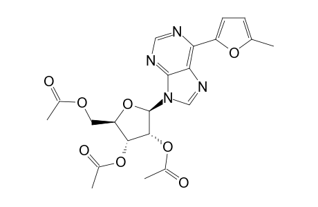 9H-Purine, 6-(5-methyl-2-furanyl)-9-(2,3,5-tri-O-acetyl-.beta.-D-ribofuranosyl)-