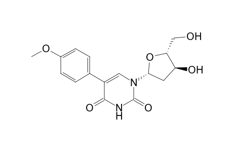 1-[(2R,4S,5R)-4-hydroxy-5-(hydroxymethyl)-2-oxolanyl]-5-(4-methoxyphenyl)pyrimidine-2,4-dione
