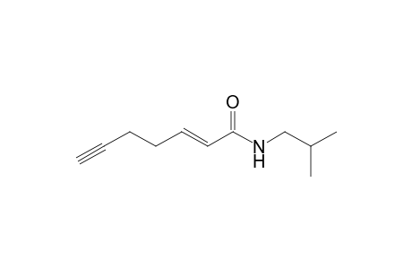 (E)-N-(2-Methylpropyl)-2-hepten-6-ynamide