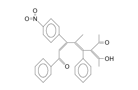 3-Acetyl-5-methyl-8-oxo-4,8-diphenyl-6-(4-nitro-phenyl)-cis-2,trans-4,cis-6-octatrien-2-ol