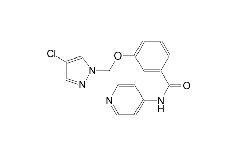 3-[(4-chloro-1H-pyrazol-1-yl)methoxy]-N-(4-pyridinyl)benzamide