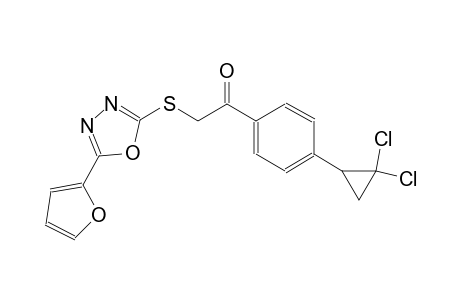 ethanone, 1-[4-(2,2-dichlorocyclopropyl)phenyl]-2-[[5-(2-furanyl)-1,3,4-oxadiazol-2-yl]thio]-