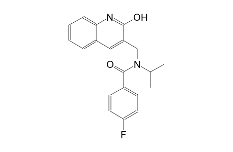 4-fluoro-N-[(2-hydroxy-3-quinolinyl)methyl]-N-isopropylbenzamide