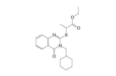 ethyl 2-{[3-(cyclohexylmethyl)-4-oxo-3,4-dihydro-2-quinazolinyl]sulfanyl}propanoate