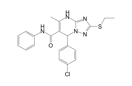 7-(4-Chlorophenyl)-2-(ethylthio)-5-methyl-N-phenyl-4,7-dihydro[1,2,4]triazolo[1,5-a]pyrimidine-6-carboxamide