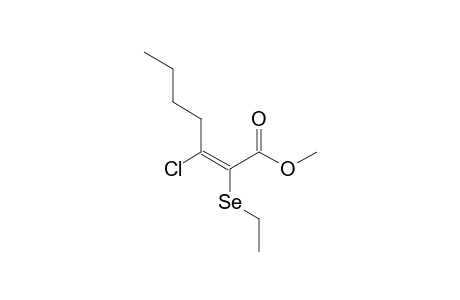 (Z)-3-chloro-2-(ethylseleno)-2-heptenoic acid methyl ester