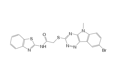 N-(1,3-benzothiazol-2-yl)-2-[(8-bromo-5-methyl-5H-[1,2,4]triazino[5,6-b]indol-3-yl)sulfanyl]acetamide