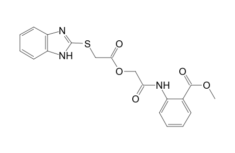 2-[[2-[2-(1H-benzimidazol-2-ylthio)-1-oxoethoxy]-1-oxoethyl]amino]benzoic acid methyl ester