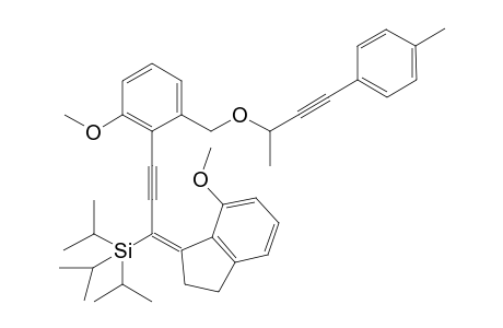 Triisopropyl-{1-(7'-methoxy-2',3'-dihydro-1H-inden-1'-ylidene)-3-{2"-methoxy-6"-[1"'-methyl-3"'-(p-methylphenyl)-2"'-propynyl]oxymethyl}phenyl-2-propynyl}-silane