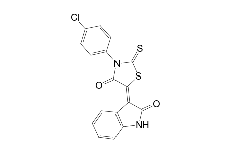 (3Z)-3-[3-(4-chlorophenyl)-4-oxo-2-thioxo-1,3-thiazolidin-5-ylidene]-1,3-dihydro-2H-indol-2-one