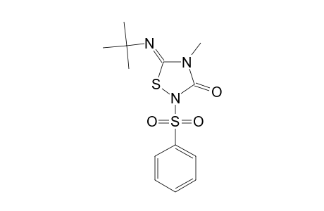 4-METHYL-2-(PHENYLSULFONYL)-5-TERT.-BUTYLIMINO-1,2,4-THIADIAZOLIDINE-3-ONE