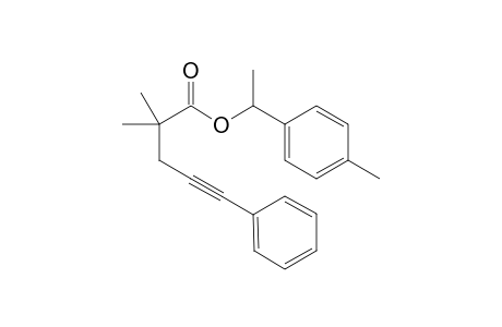 2,2-Dimethyl-5-phenylpent-4-ynoic acid 1-(4-tolyl)ethyl ester
