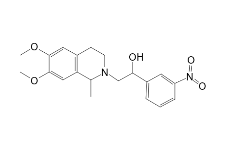 Ethanol, 2-(1,2,3,4-tetrahydro-6,7-dimethoxy-1-methylisoquinolin-2-yl)-1-(3-nitrophenyl)-