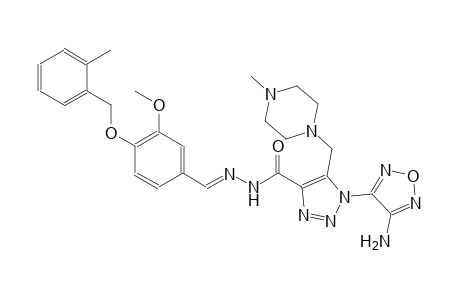 1-(4-amino-1,2,5-oxadiazol-3-yl)-N'-((E)-{3-methoxy-4-[(2-methylbenzyl)oxy]phenyl}methylidene)-5-[(4-methyl-1-piperazinyl)methyl]-1H-1,2,3-triazole-4-carbohydrazide