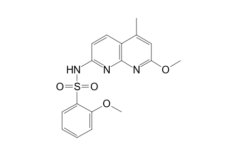 Benzenesulfonamide, 2-methoxy-N-(7-methoxy-5-methyl-1,8-naphthyridin-2-yl)-
