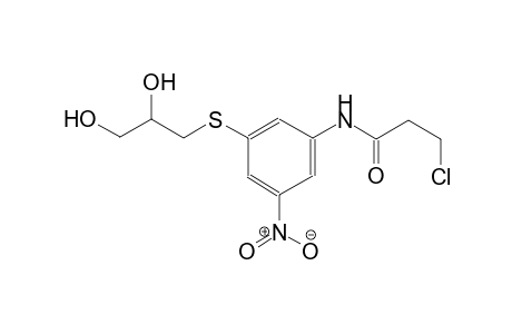 3-chloro-N-{3-[(2,3-dihydroxypropyl)sulfanyl]-5-nitrophenyl}propanamide