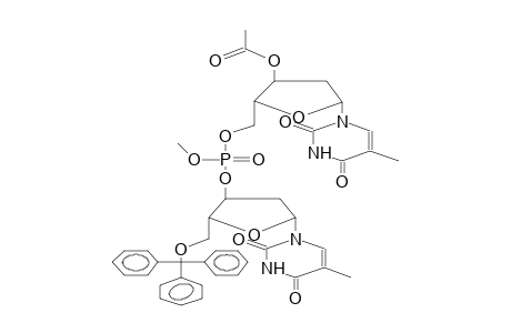 3'-O-ACETYL-5'-O-(5'-O-TRITYLDEOXYTHYMID-3'-YLOXY(METHYL)PHOSPHORYL)DEOXYTHYMIDINE (DIASTEREOMER MIXTURE)