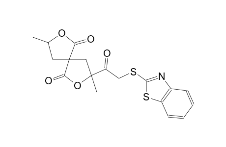 3-[(1,3-benzothiazol-2-ylsulfanyl)acetyl]-3,8-dimethyl-2,7-dioxaspiro[4.4]nonane-1,6-dione