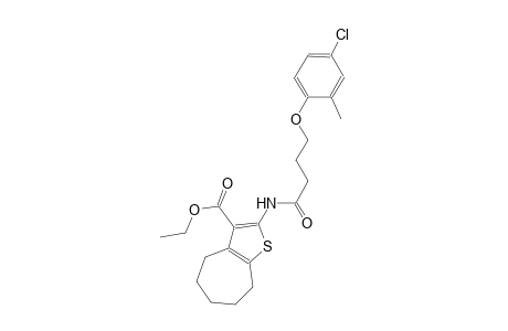 ethyl 2-{[4-(4-chloro-2-methylphenoxy)butanoyl]amino}-5,6,7,8-tetrahydro-4H-cyclohepta[b]thiophene-3-carboxylate