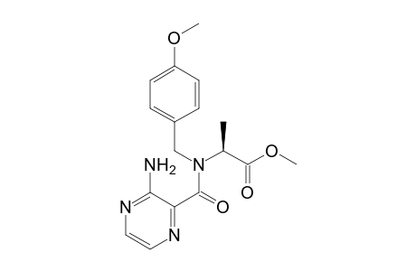 N-((1S)-1-Methoxycarbonyl)ethyl-N-(4-methoxyphenylmethyl)-3-aminopyrazine-2-carboxamide