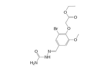 ethyl (4-{(E)-[(aminocarbonyl)hydrazono]methyl}-2-bromo-6-methoxyphenoxy)acetate