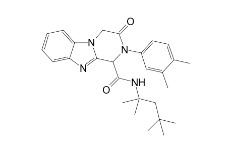 3-Oxo-2-(3,4-dimethylphenyl)-N-(1,1,3,3-tetramethylbutyl)-1,2,3,4-tetrahydropyrazino[1,2-a]benzimidazole-1-carboxamide