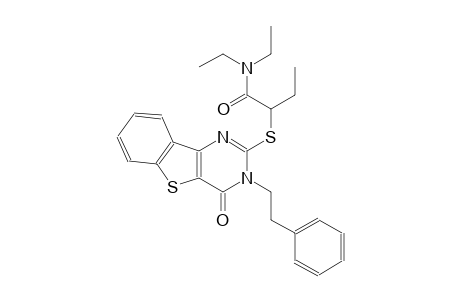 N,N-diethyl-2-{[4-oxo-3-(2-phenylethyl)-3,4-dihydro[1]benzothieno[3,2-d]pyrimidin-2-yl]sulfanyl}butanamide
