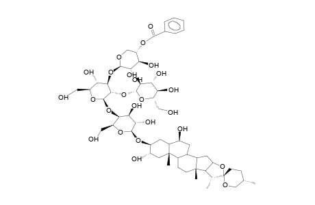 25R-5alpha-SPIROSTAN-2alpha,3beta,6beta-TRIOL 3-O-beta-D-GLUCOPYRANOSYL-(1-2)-O-(4-O-BENZOYL-beta-D-XYLOPYRANOSYL-(1-3))-O-beta-D-GLUCOPYRANOSYL-(1-4)-beta-D-GALACTOPYRANOSIDE