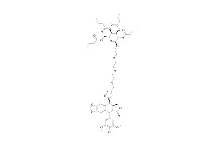 #22B;4-BETA-{4''-[1'''-(2''',3''',4''',6'''-TETRA-O-BUTYRYL-BETA-D-GALACTOPYRANOSYLOXY)-3,6,9-TRIOXADEC-10-YL]-1,2,3-TRIAZOL-1-YL}-4-DEOXYPODOPHYLLOTOXIN