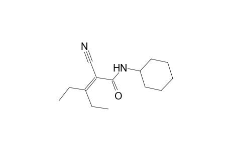 2-cyano-N-cyclohexyl-3-ethyl-2-pentenamide