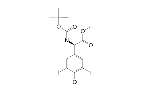 (R)-N-TERT.-BUTOXYCARBONYL-4'-HYDROXY-3',5'-DIIODO-PHENYLGLYCINE-METHYLESTER