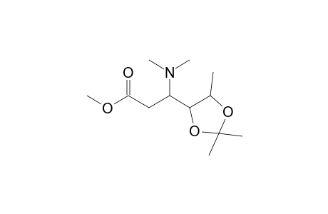 DL-ribo-Hexonic acid, 2,3,6-trideoxy-3-(dimethylamino)-4,5-O-(1-methylethylidene)-, methyl ester