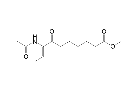 (Z)-8-acetamido-7-keto-dec-8-enoic acid methyl ester