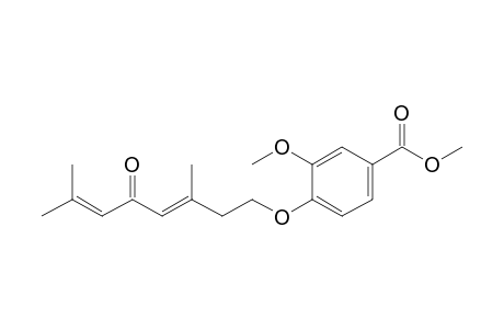 METHYL-4-[((3E)-3,7-DIMETHYL-5-OXO-3,6-OCTADIENYL)-OXY]-3-METHOXYBENZOATE