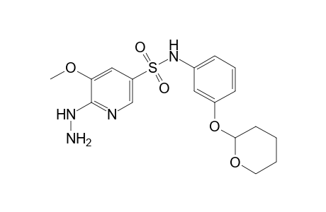 3-Pyridinesulfonamide, 6-hydrazinyl-5-methoxy-N-[3-[(tetrahydro-2H-pyran-2-yl)oxy]phenyl]-