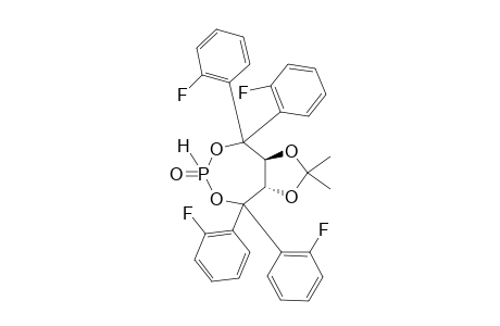 (+)-(1-R,7-R)-9,9-DIMETHYL-4-HYDRIDO-4-OXO-2,2,6,6-TETRA-(2-FLUOROPHENYL)-3,5,8,10-TETRAOXA-4-PHOSPHABICYCLO-[5.3.0]-DECANE