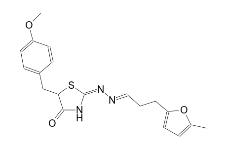 2-furanpropanal, 5-methyl-, [(2E)-5-[(4-methoxyphenyl)methyl]-4-oxothiazolidinylidene]hydrazone