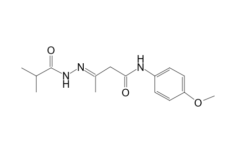 Butanamide, 3-isobutyrylhydrazono-N-(4-methoxyphenyl)-